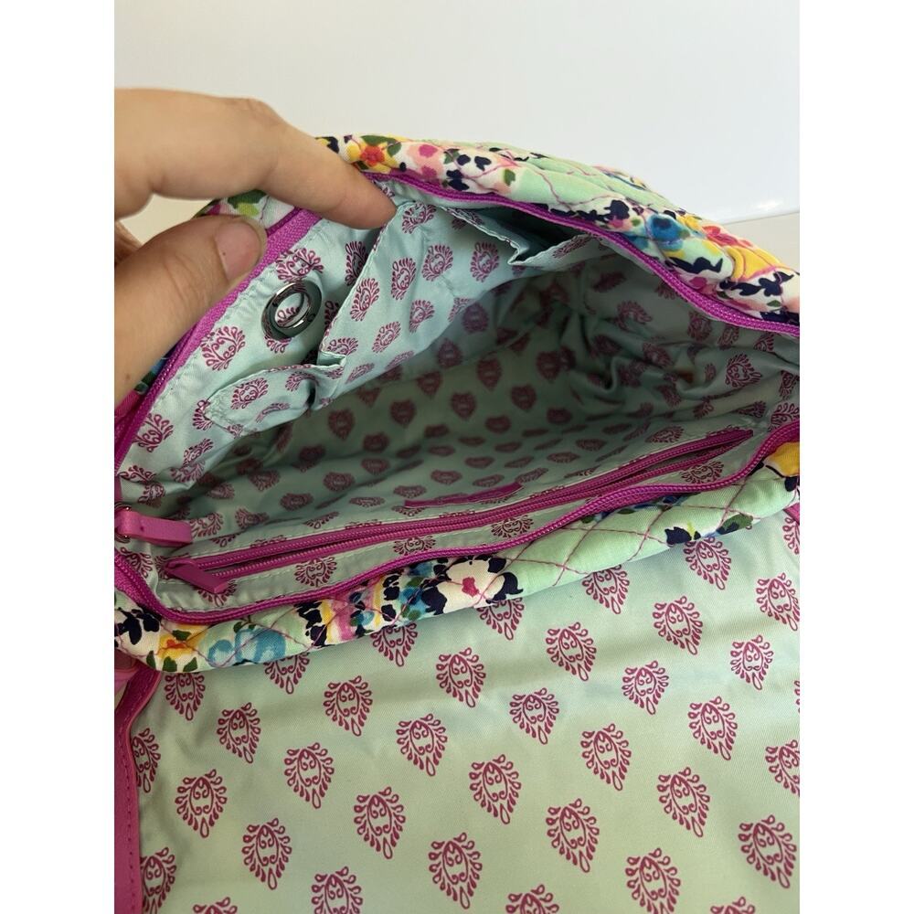NWT Vera Bradley Carson Crossbody Bag Wildflower Paisley Flap Purse Floral - Picture 11 of 13